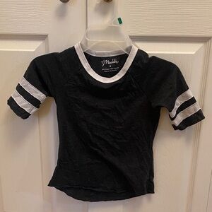 Black and White Kids Short Sleeve Tee